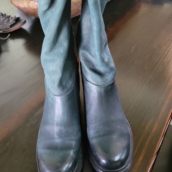 A.S.98 Balsamic Green Leather Boots 37 - Picture 5 of 8